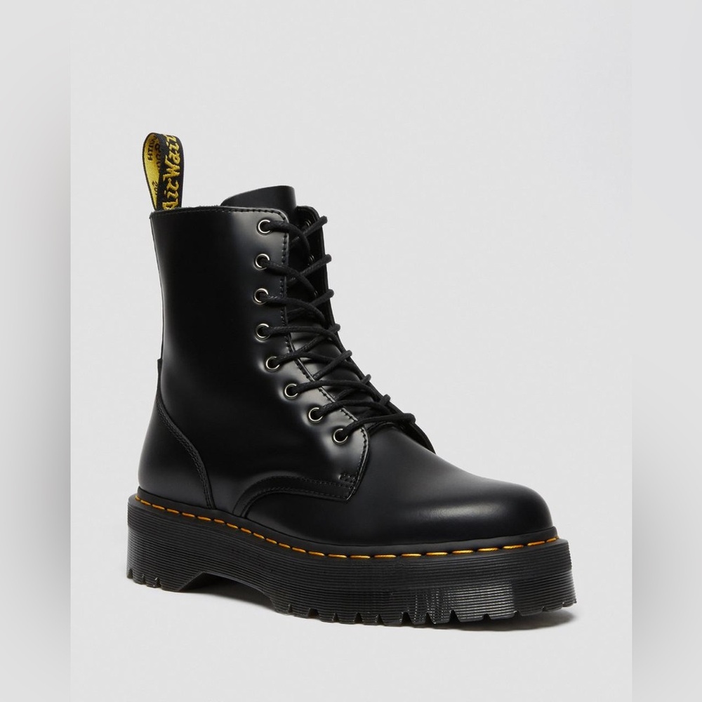 Women’s Dr. Martens Jadon Black Boot Leather Platforms